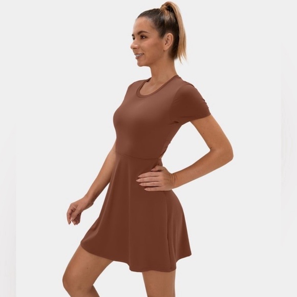 HALARA Brown Cutout Back Dress - Picture 3 of 13